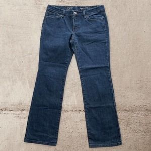 Ann Taylor Loft Original Boot Stretch Womens Dark Blue Jeans Size 8 P x 30